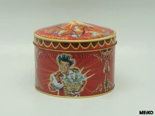 Konik Düğüm Yuvarlak Teneke Saklama Kabı